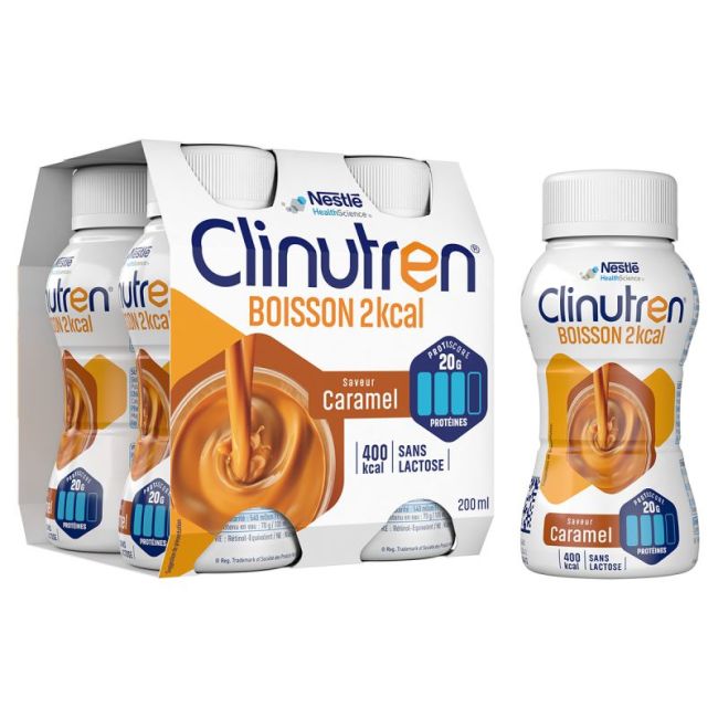 Clinutren Boisson 2 Kcal Nutriment Caramel 4Bouteilles/200Ml