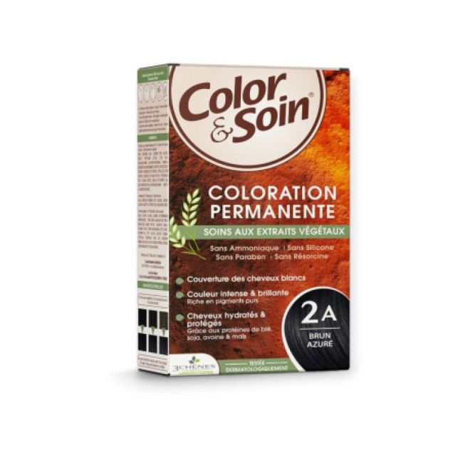 Color&Soin Kit Coloration Permanente 2A Brun Azure