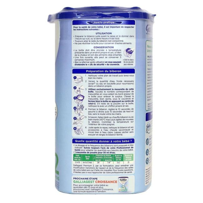 Gallia Galliagest Premium 2 Lait Pdre B/800G