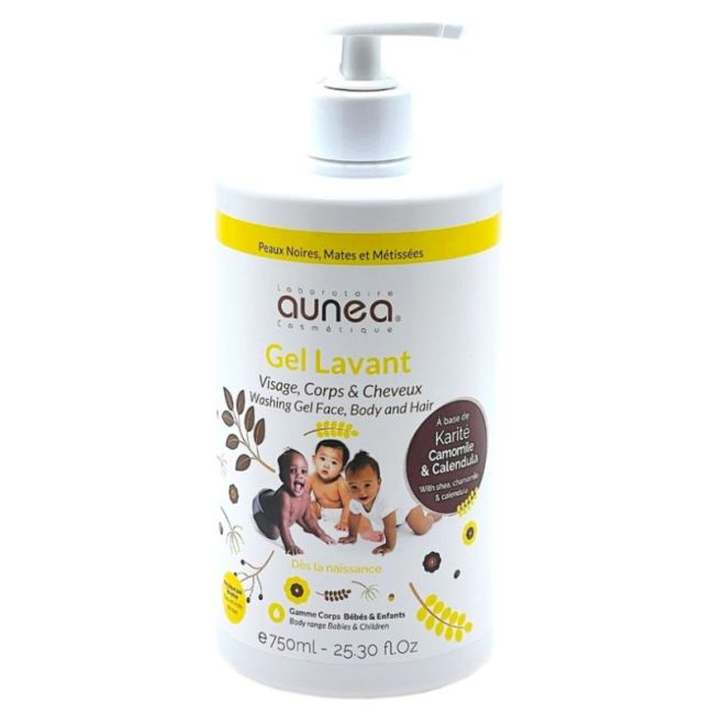 Aunea Gel Lavant Visage Et Corps Fl Pompe/750Ml