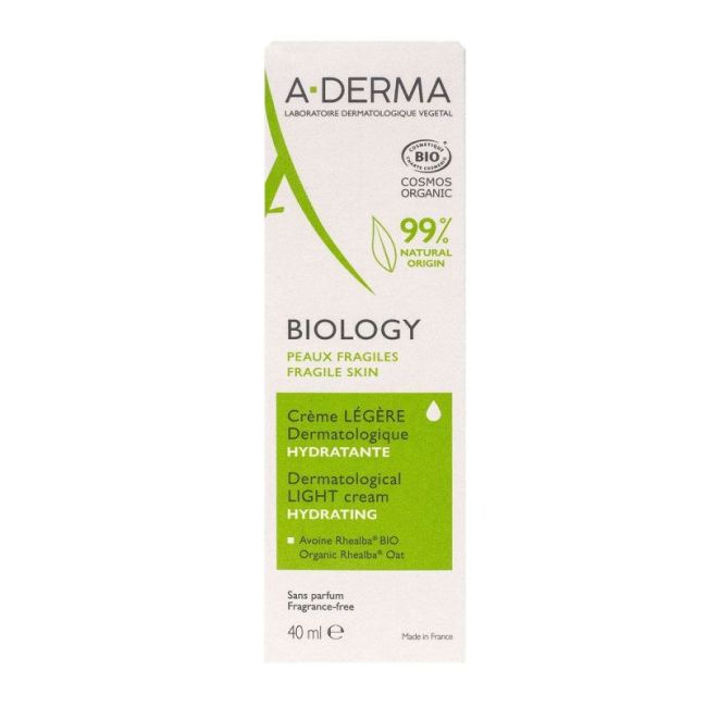 Aderma Biology Cr Legere Dermatologique Hydratante T/40Ml