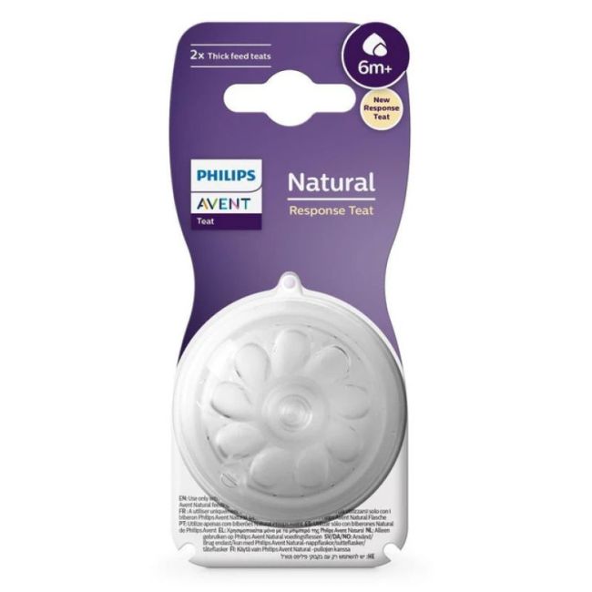 Avent Naturel Responce Tetine Liquide Epais B/2