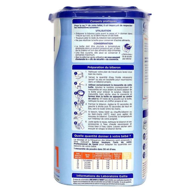 Gallia Bebe Expert Ac Transit 1 Lait Pdre B/800G
