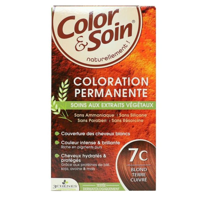 Color&Soin Kit Coloration Permanente 7C Blond Terre Cuivre