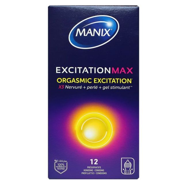 Manix Excitation Max Preservatif Lubrifies B/12