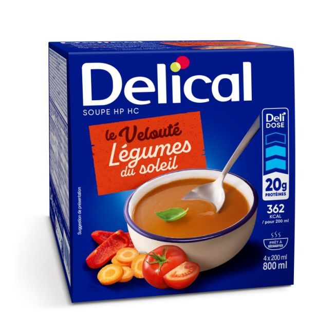 Delical Soupe Hp Hc Nutriment Veloute Legumes Du Soleil 4Bols/200Ml