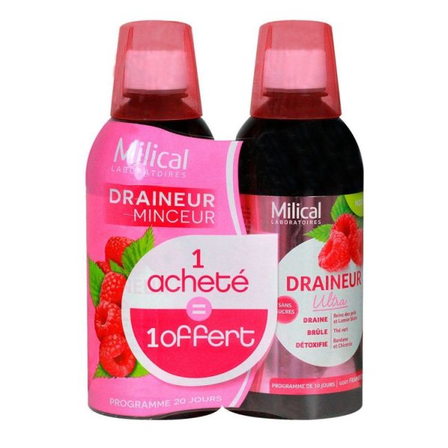 Milical Draineur Ultra S Buv Framboise 2Fl/500Ml