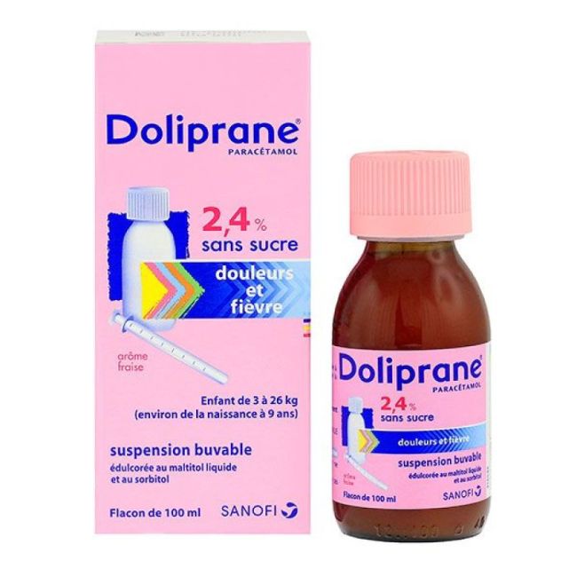 Doliprane 2,4 % Susp Buv Fl/100Ml