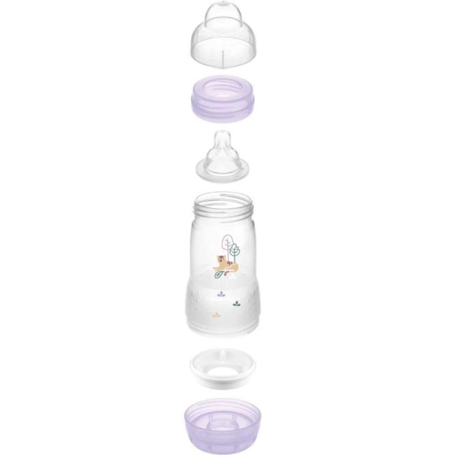 Mam Easy Start Nature Biberon Tetine Debit 3 Ocean-Sable 320Ml B/2