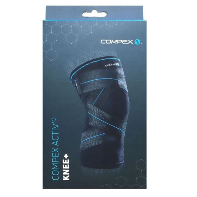 Compex Activ Knee+ Genouillere Compressive Avec Sangle L