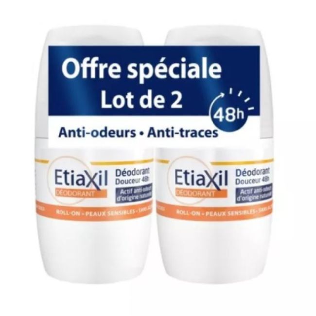 Etiaxil Deodorant Sans Aluminium 2Roll-On/50Ml