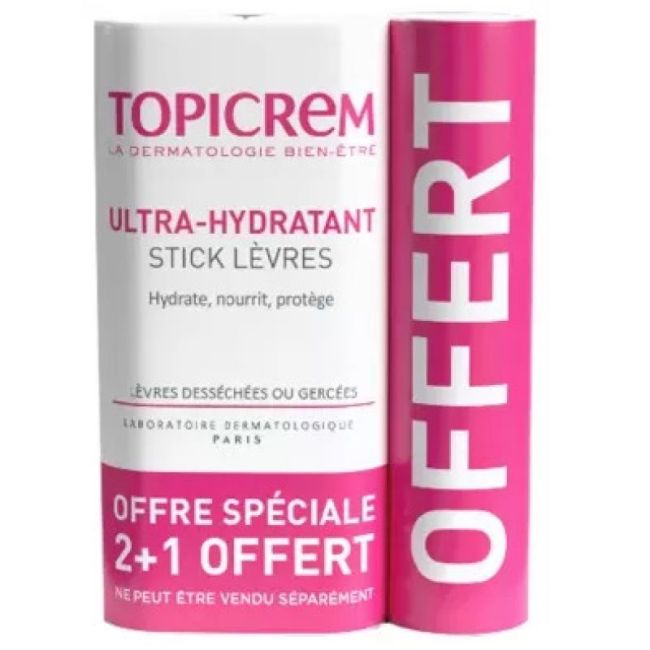 Topicrem Hydra+ Stick Ultra-Hydratant Levres 3/4G