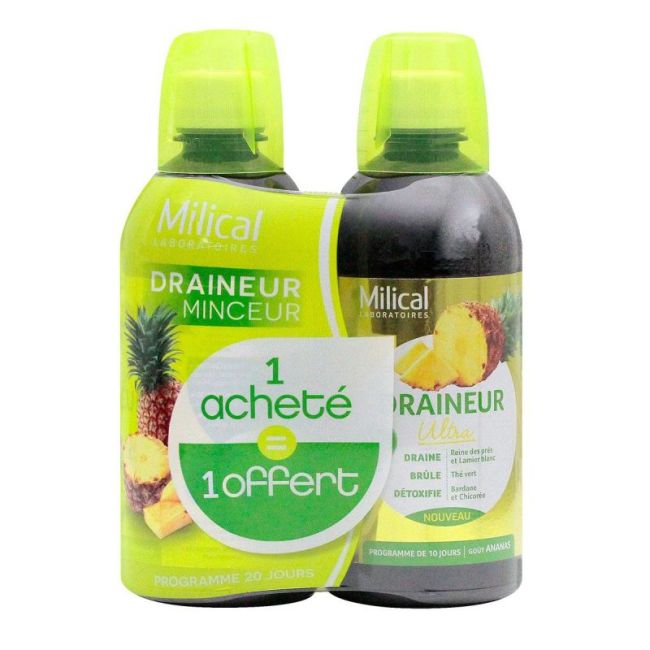 Milical Draineur Ultra S Buv Ananas 2Fl/500Ml