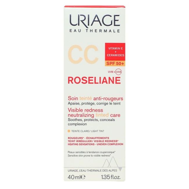 Uriage Roseliane Cc Cream Spf50+ Cr Soin Teinte Anti-Rougeurs T/40Ml