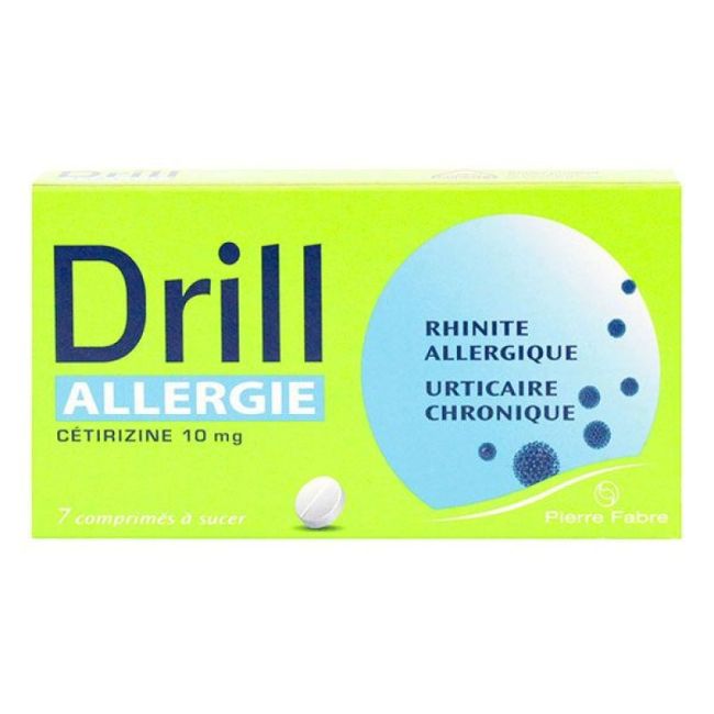 Drill 10 Mg Cpr A Sucer Sec Allergie Cetirizine Plq/7