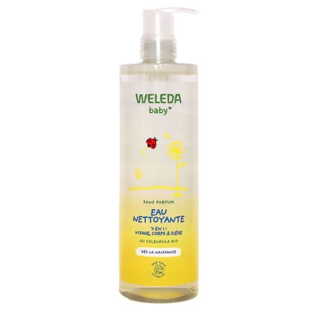 Weleda Soins Bebe Eau Nettoyante Visage Corps Siege Calendula Fl Pompe/400Ml