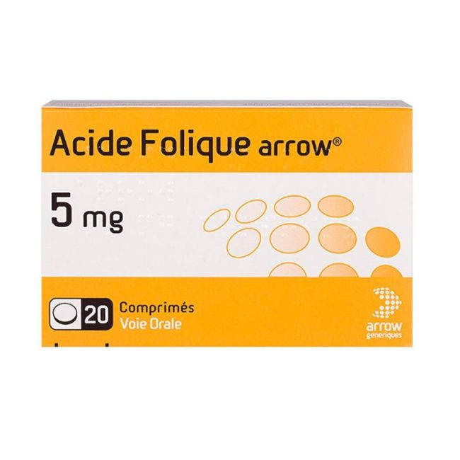 Acide Folique Arrow 5 Mg Cpr Plq/20