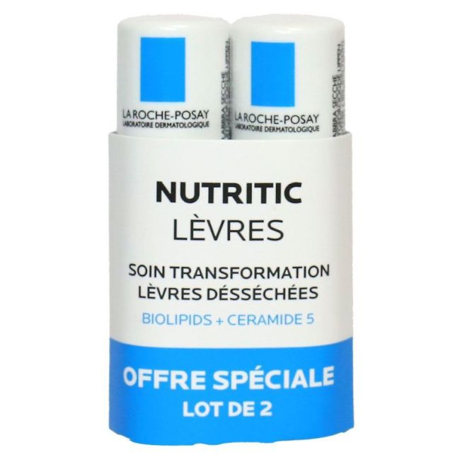Nutritic La Roche Posay Stick Levres Seche Sensibles 2Etuis/4,7Ml