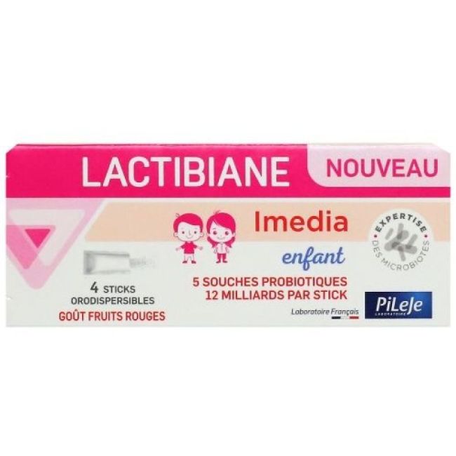 Lactibiane Imedia Enfant Pdr Orodispersible Fruits Rouges 4Sticks/3G