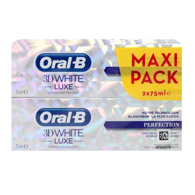Oral B 3D White Luxe Dentifrice Perfection 2T/75Ml