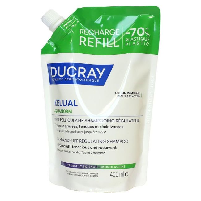 Kelual Squanorm Shampooing Pellicules Grasses Recharge/400Ml