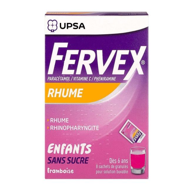 Fervex Gle S Buv En Sachet Sans Sucre Enfant 8Sach/3G