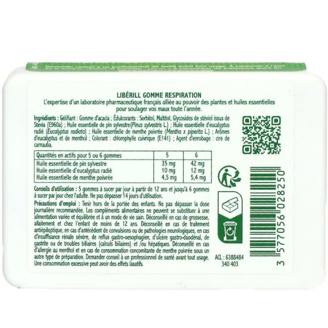 Liberill Gomme Enrouement B/50G