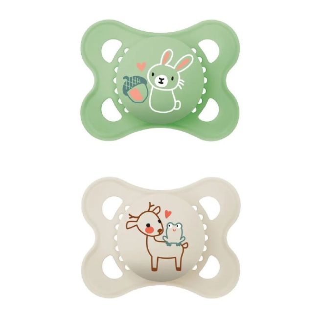Mam Original Sucette Silicone 2-6Mois Nature B/2