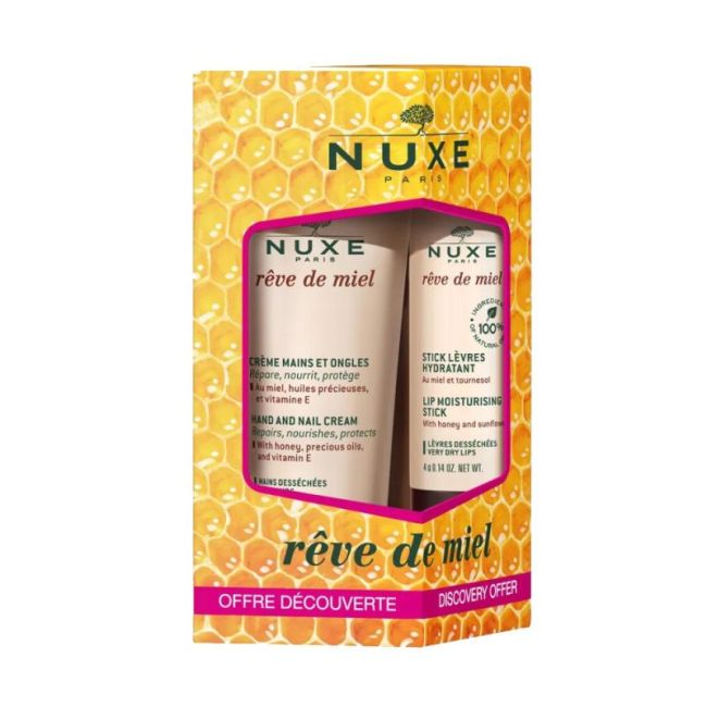 Nuxe Reve De Miel Stick Levres Hydratant 4G+Creme Mains