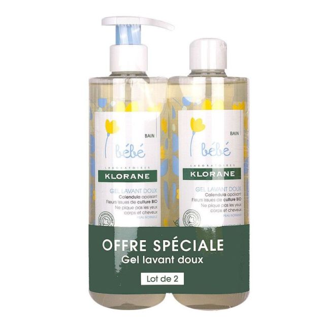 Klorane Bebe Gel Lavant Doux Corps Cheveux 2Fl/500Ml