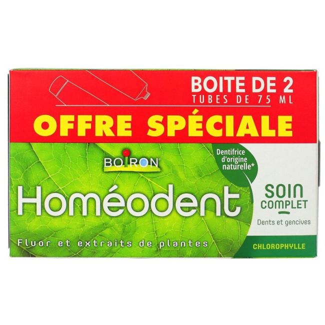 Homeodent Soin Complet Pate Dentifrice Chlorophylle 2T/75Ml Twinpack