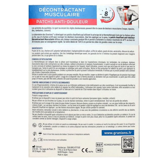 Granions Decontractant Musculaire Patch Anti-Douleur Dm B/5