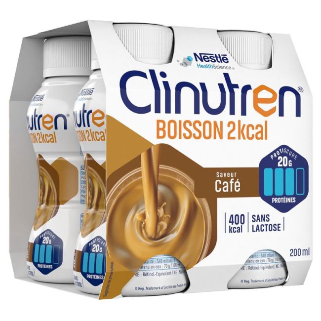 Clinutren Renutryl Booster Nutriment Cafe 4Bouteilles/300Ml