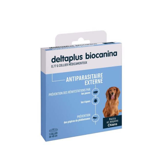 Deltaplus 0,77 G Collier Medicamenteux Petit Et Moyen Chien 48Cm B/1