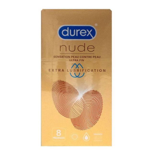 Durex Nude Extra Preservatif Lubrifie B/8