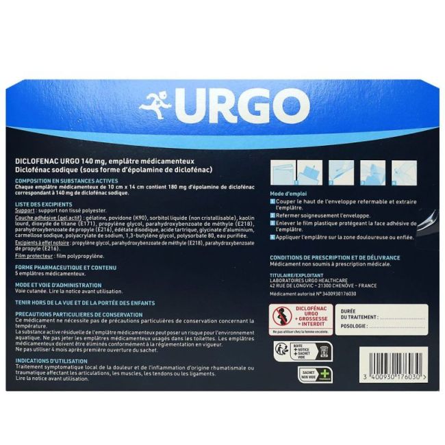 Diclofenac Urgo 140 Mg Emplatre Medic Emplatre/5