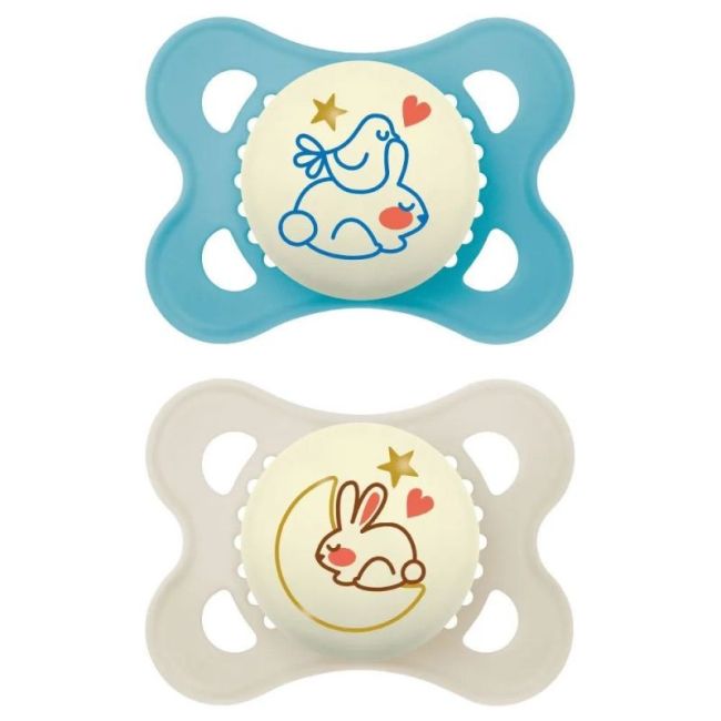 Mam Original Sucette Nuit Silicone 2-6Mois B/2