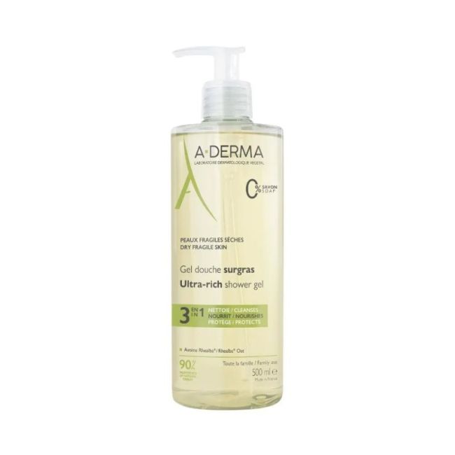 Aderma Gel Douche Surgras Visage Et Corps Fl/500Ml