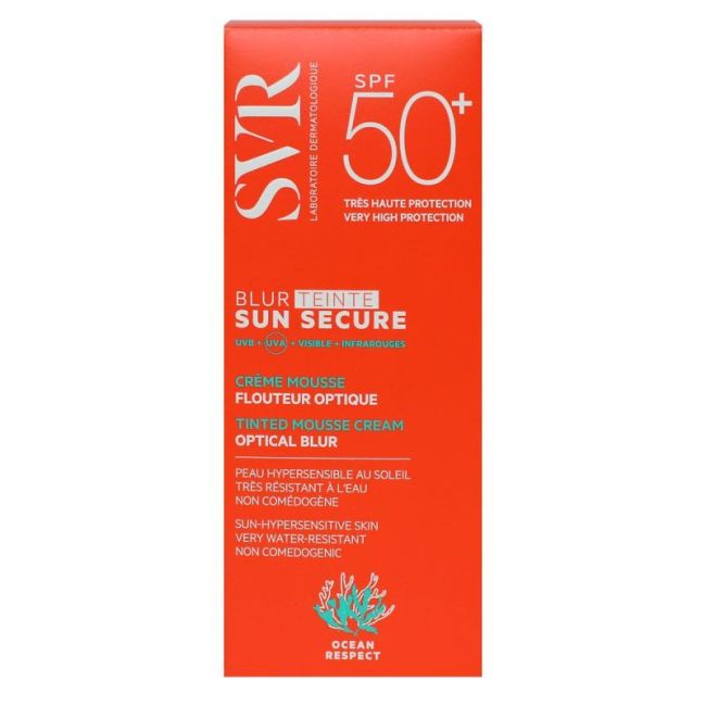 Svr Sun Secure Blur Spf50+ Cr Teinte Hale T/50Ml