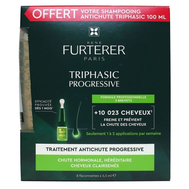 Rene Furterer Triphasic Progressive Serum Anti-Chute 8Fl/5,5Ml+Shampooing 100Ml