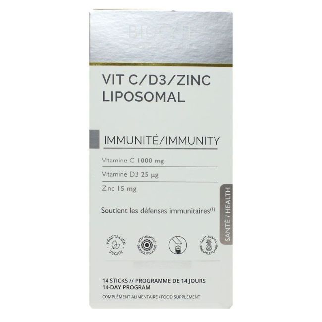 Biocyte Vitamine C-D3-Zinc Liposomal Pdr A Diluer 14Sticks