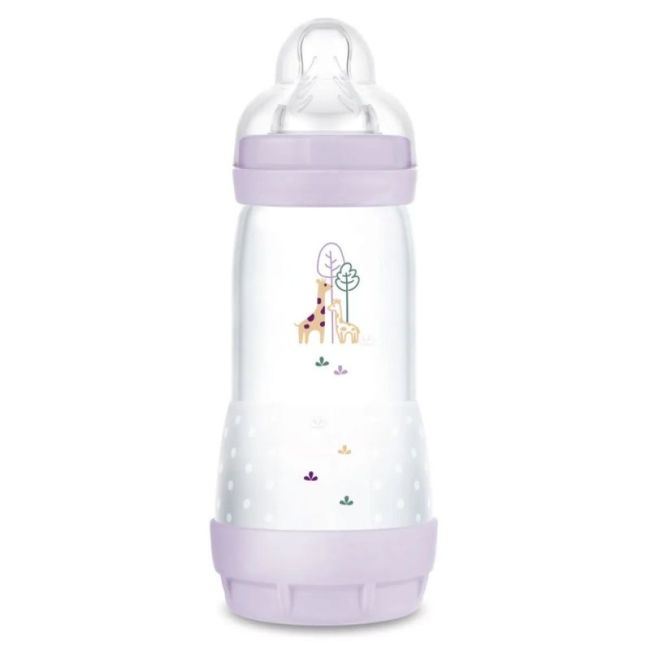 Mam Easy Start Nature Biberon Tetine Debit 3 Lilas 320Ml