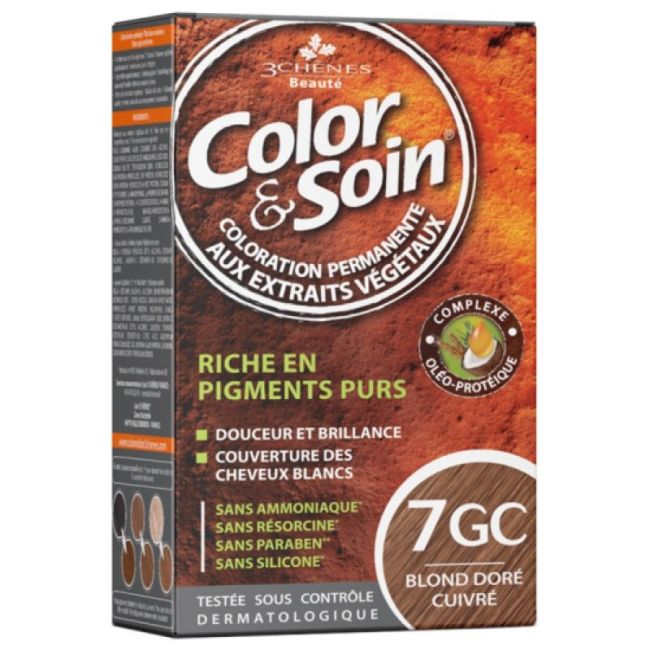 Color&Soin Kit Coloration Permanente 7Gc Blond Dore Cuivre