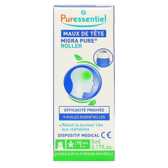 Puressentiel Migrapure Roller Maux De Tete 9 Huiles Essentielles 5Ml