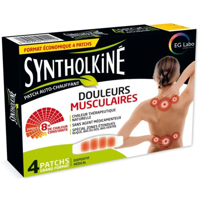 Syntholkiné Patch Chauffant 8 Heures Douleurs Musculaires Grand Format B/4