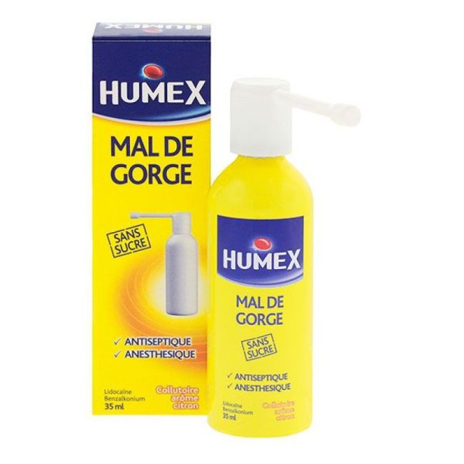 Humex Lidocaine/Benzalkonium 0,30 G/0,03 G Pour 100 Ml Collutoire Mal De Gorge En Fl Pressurise Fl/35Ml