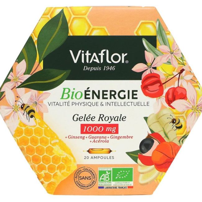 Vitaflor Apiculte Gelee Royale Bio 1000 Mg S Buv Energie+ 20Amp/15Ml