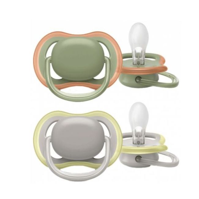 Avent Ultra Air Sucette Silicone 6-18Mois Neutre B/2