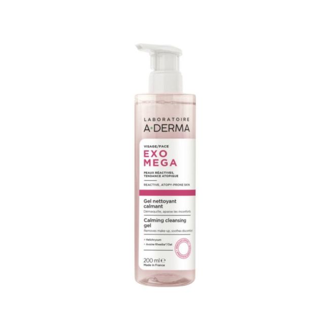 Aderma Exomega Visage Gel Nettoyant Calmant T/200Ml