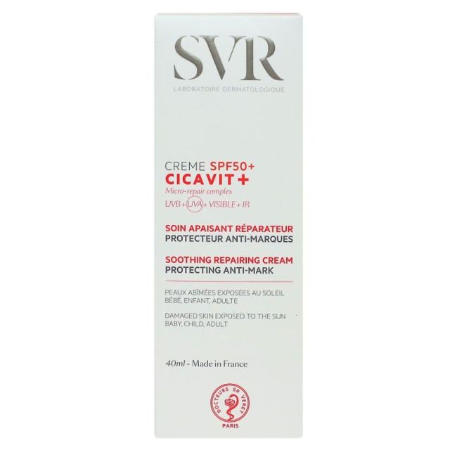 Svr Cicavit+ Spf50+ Cr Reparatrice Anti-Marques T/40Ml